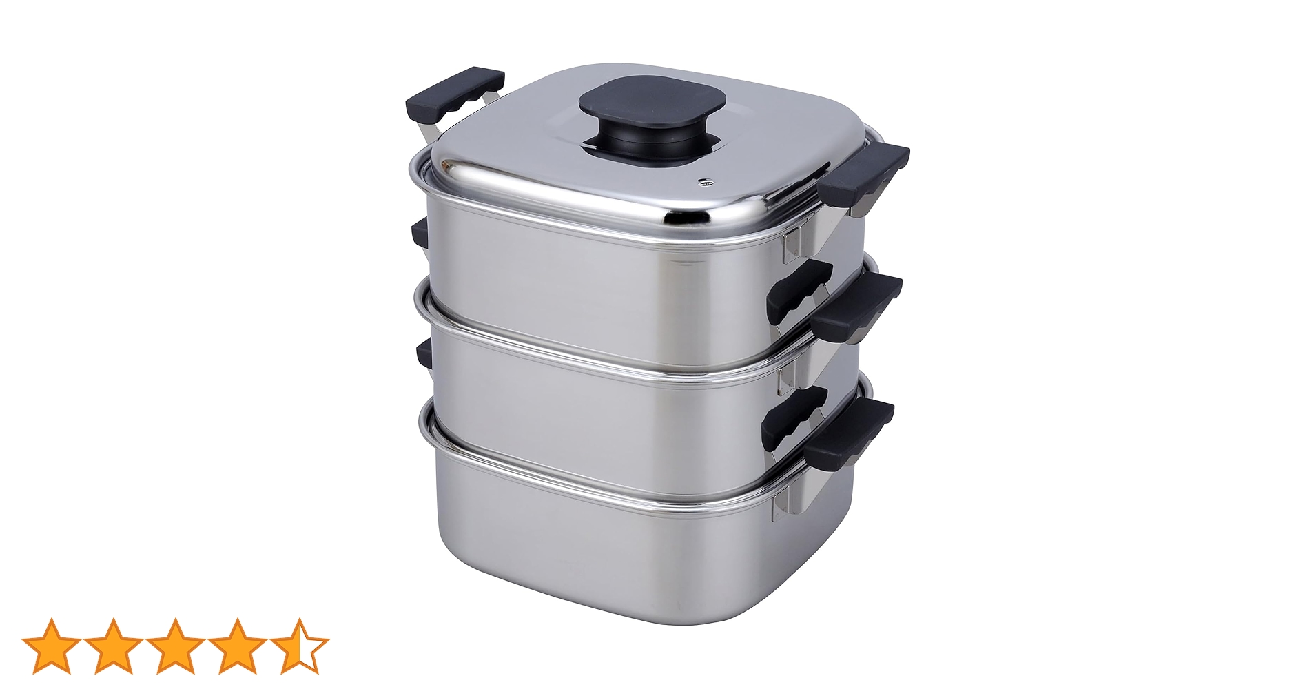 激安送料込‼️ 神子島製作所 ステンレス角型蒸し器 3段 29cm Amazon｜神子島製作所 玉子豆腐器 ステンレス製 3段29cm 日本製